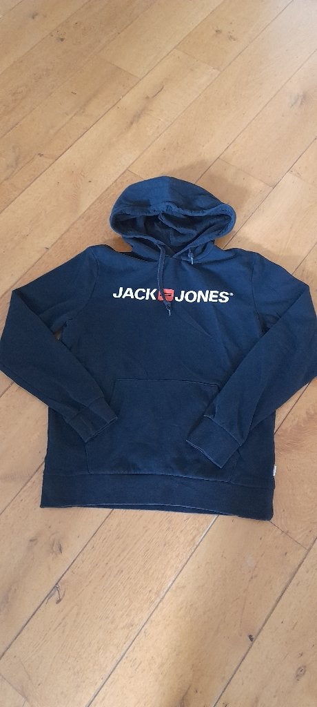 Jack & Jones hoodie / sweater met capuchon, heren, maat S, Zwart, Ophalen of Verzenden, Zo goed als nieuw, Jack & Jones