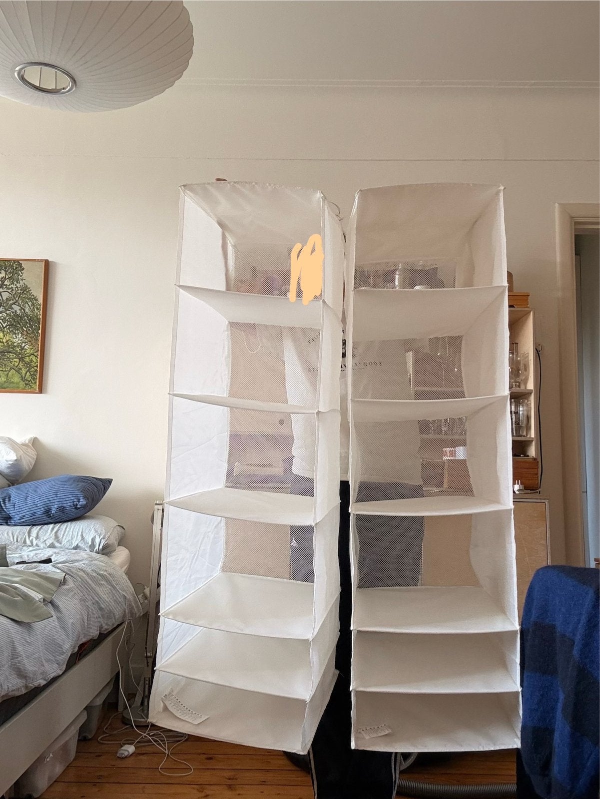 IKEA SKUBB Opberger met 6 vakken, wit 2 stuks, Ophalen, Met plank(en), Gebruikt, 100 tot 150 cm