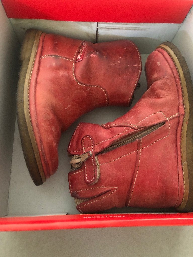 Shoesme rode laarsjes, Kinderen en Baby's, Kinderkleding | Schoenen en Sokken, Gebruikt, Meisje, Ophalen of Verzenden, Laarzen