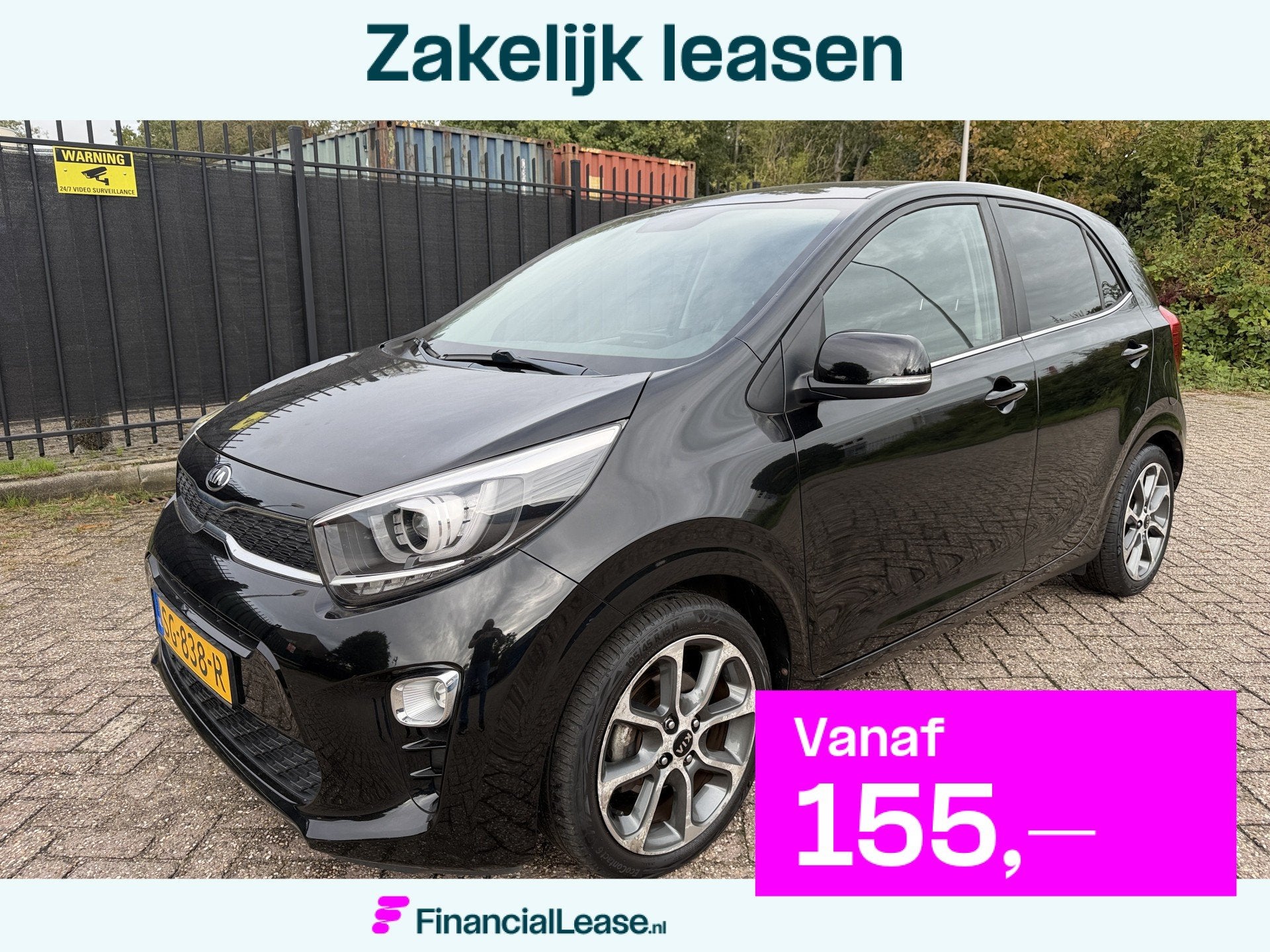 Kia Picanto 1.0 CVVT Colour Edition Carplay/Leer/Led/Camera/, Voorwielaandrijving, Gebruikt, 4 stoelen, Zwart