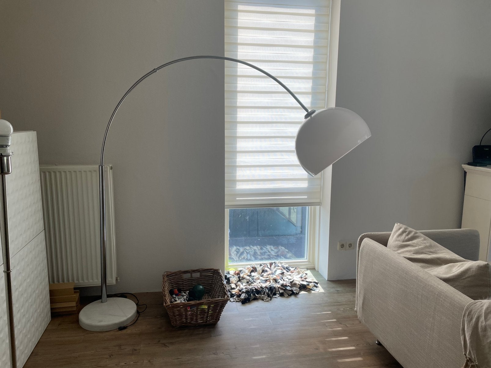 Staande hanglamp met marmeren voet, Ophalen, Zo goed als nieuw, 150 tot 200 cm