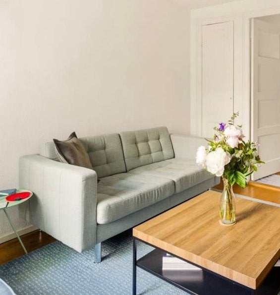 IKEA LANDSKRONA 2-zitsbank lichtgroen/metaal, Ophalen, Gebruikt, 150 tot 200 cm, Tweepersoons