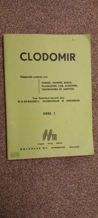Clodomir Deel 1 - Uitgebreide Methode voor Blaasinstrumenten, Gebruikt, Overige genres, Les of Cursus, Ophalen of Verzenden