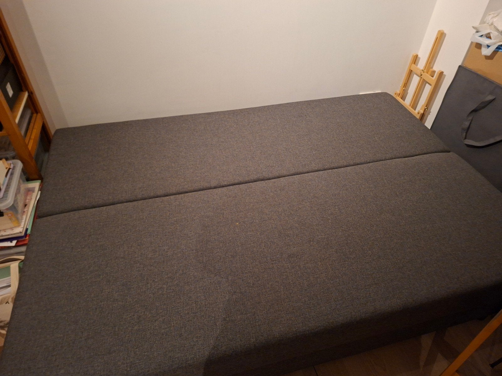 Slaapbank IKEA ÄLVDALEN 3-zits , Knisa donkergrijs, Ophalen, Tweepersoons, 140 cm