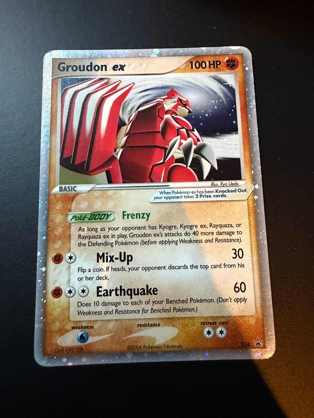 Pokémon Card – Groudon – Promo 038 Holo, Ophalen of Verzenden, Zo goed als nieuw