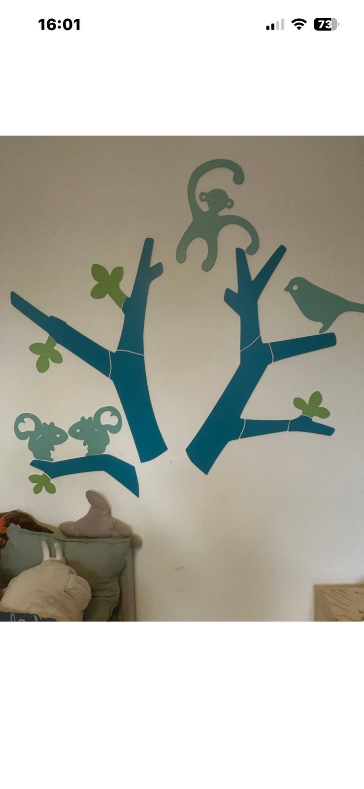Houten Boom Wanddecoratie Kinderkamer, Kinderen en Baby's, Ophalen of Verzenden, Zo goed als nieuw, Wanddecoratie