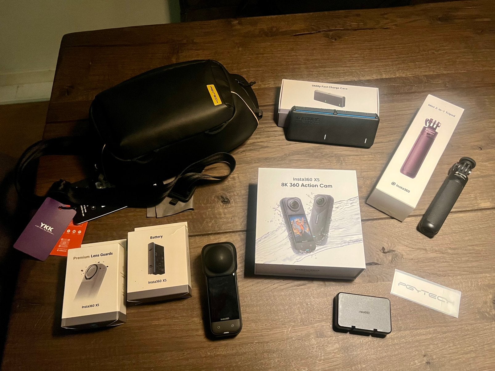 Insta360 x5 met accessoires en opbergtas, Ophalen of Verzenden, Zo goed als nieuw, Overige merken