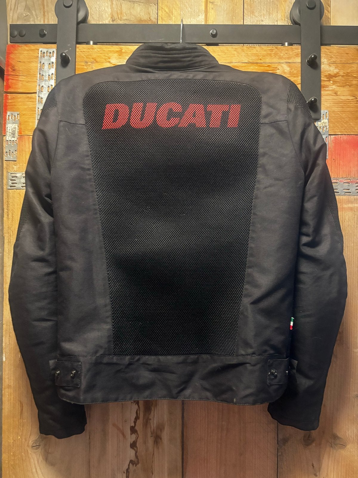 Ducati textiel motorjas met CE protectie en rugprotector, Motoren, Ophalen of Verzenden, Tweedehands, Heren, Jas | textiel