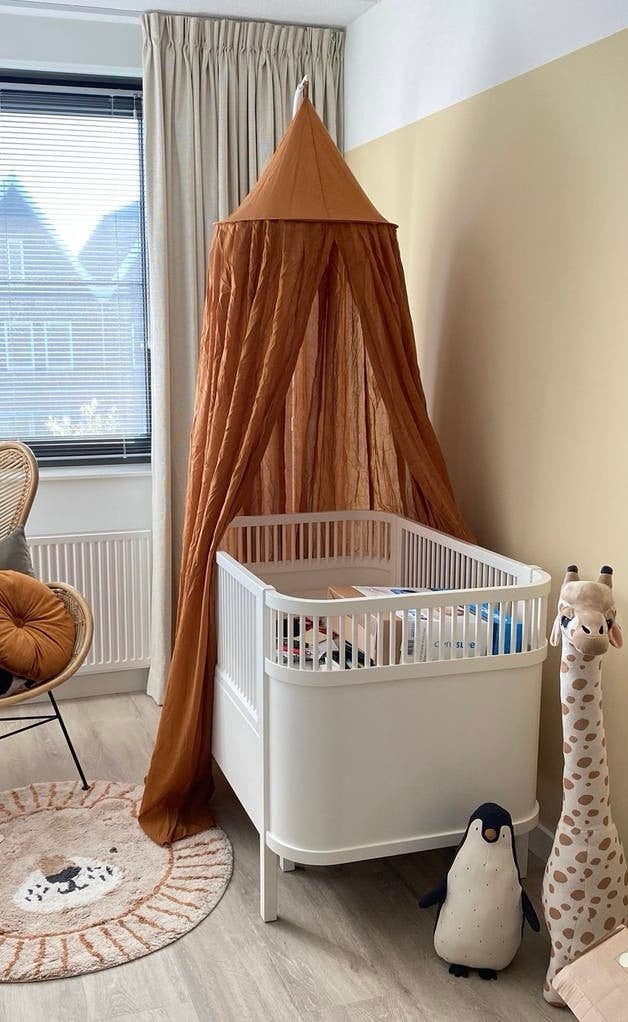 Sebra meegroeibed met matras, Aerosleep topper en dekbedden, Ophalen, Gebruikt