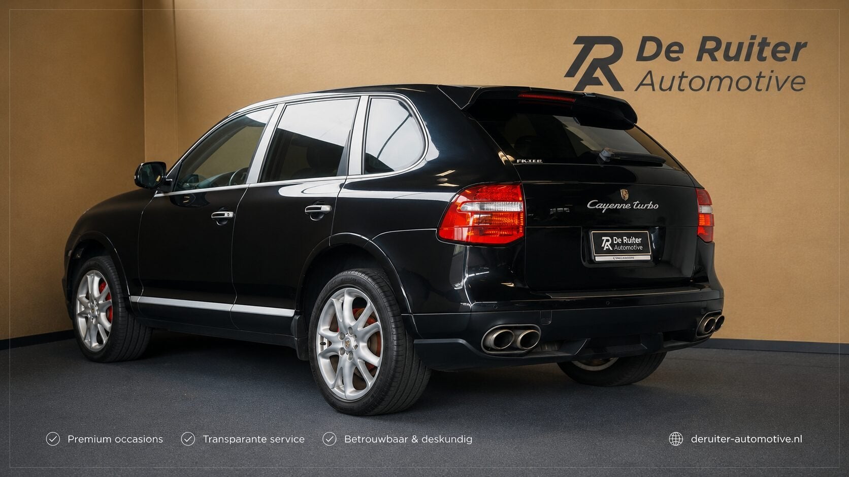 Porsche Cayenne 4.8 Turbo | Youngtimer | Luchtvering | NL Ke, Cayenne, Gebruikt, Zwart, Leder