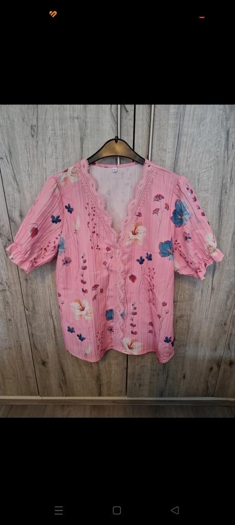 Blouse roze met leuke details Nieuw!, Huizen en Kamers