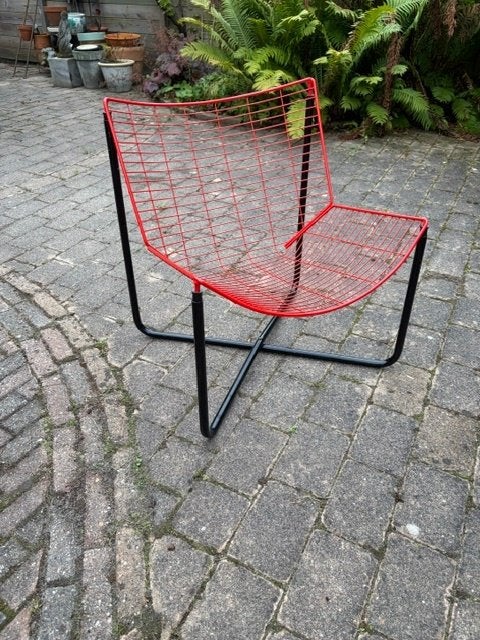 nette IKEA draadstaal stoel, Huis en Inrichting, Stoelen, Ophalen, Gebruikt, Metaal, Eén