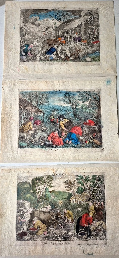 3 Zeldzame meesterdrukken 1640, Rome, naar Jacopo Bassano., Verzenden
