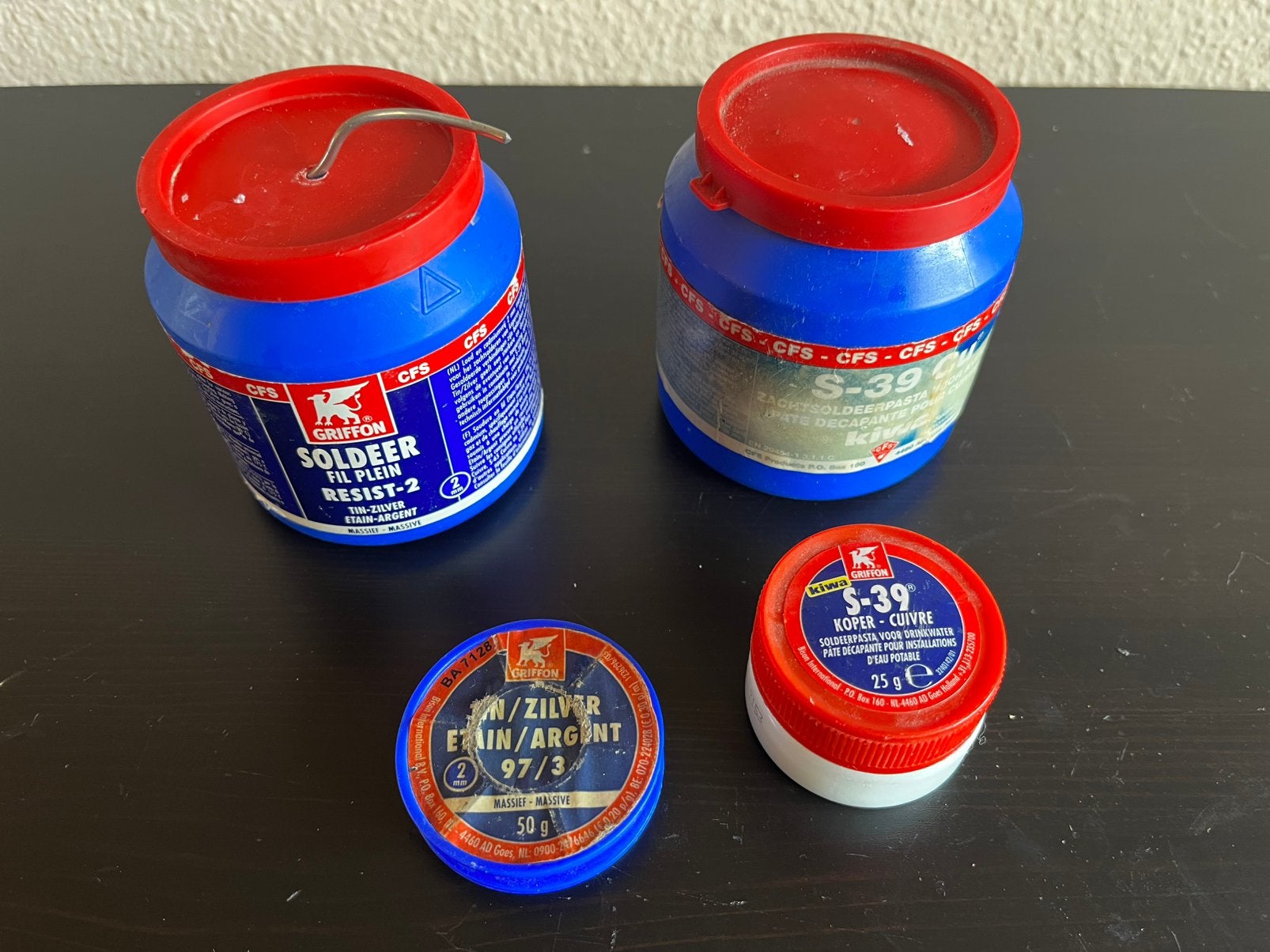 Griffon soldeerpasta S-39 CU en tin-zilver soldeer 97/3, Ophalen of Verzenden, Zo goed als nieuw, Koper, Overige typen