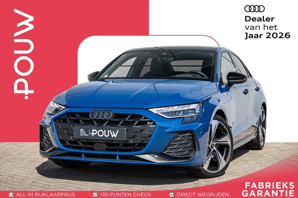 Audi A3 Limousine 35 TFSI 150pk S-tronic S Edition | Head-up, 1300 kg, 4 cilinders, Blauw, Origineel Nederlands