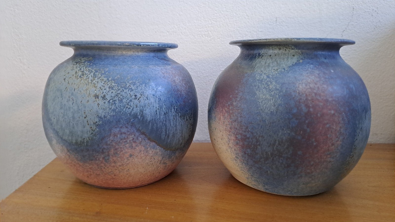 Set van 2 handgedraaide Adrie Moerings vazen, Ophalen of Verzenden
