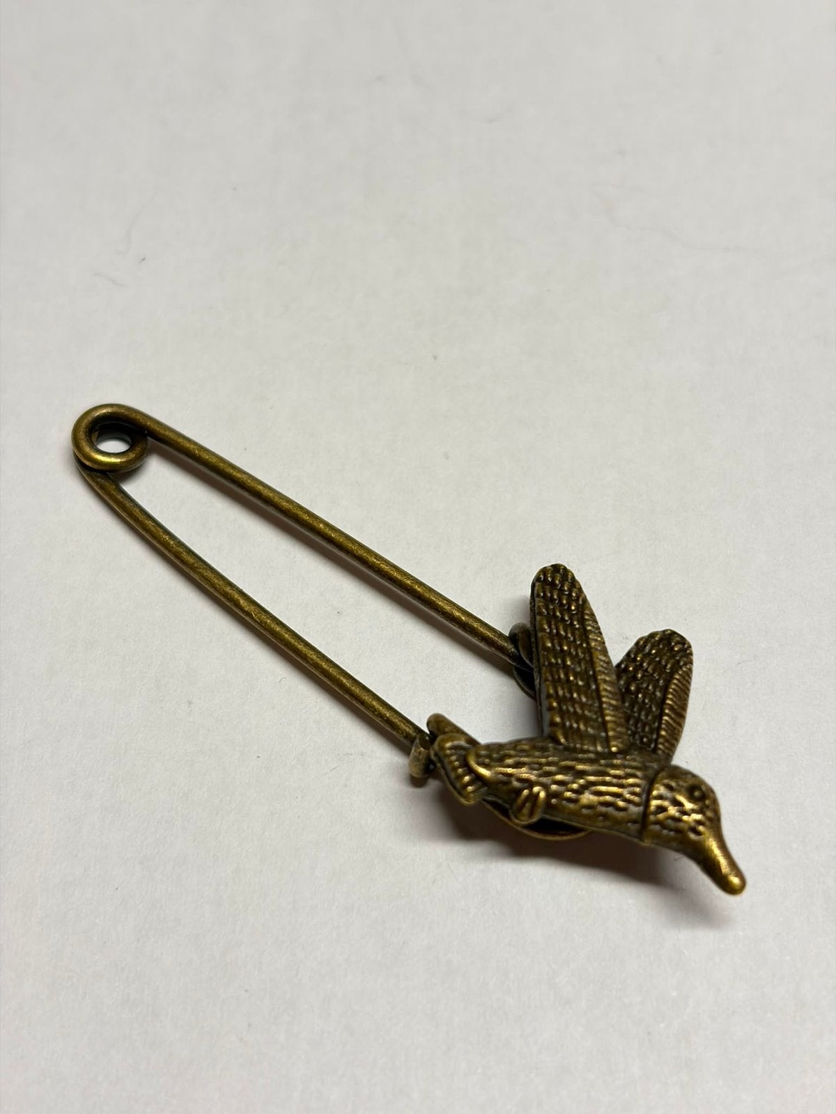 Broche Kolibrie Veiligheidsspeld Bronskleurig, Overige materialen, 4 tot 7 cm, Bruin, Ophalen of Verzenden