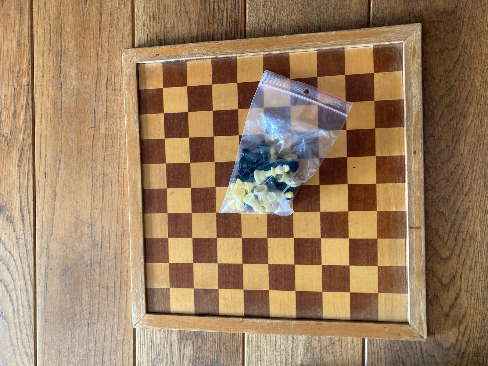 Vintage Schaak- en Damspel - Homas Spelen Plato, Een of twee spelers, Ophalen of Verzenden, Gebruikt
