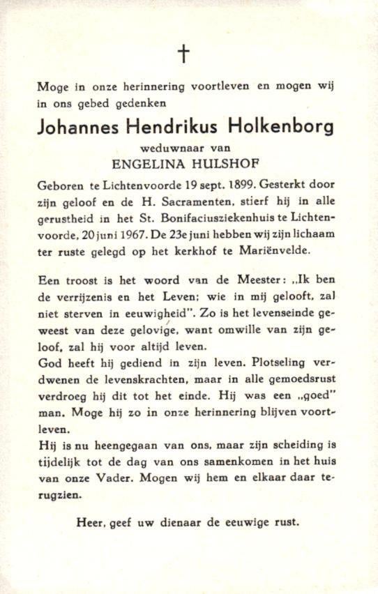 Holkenborg Johannes H. Lichtenvoorde 1899-1967 Mariënvelde, Ophalen of Verzenden