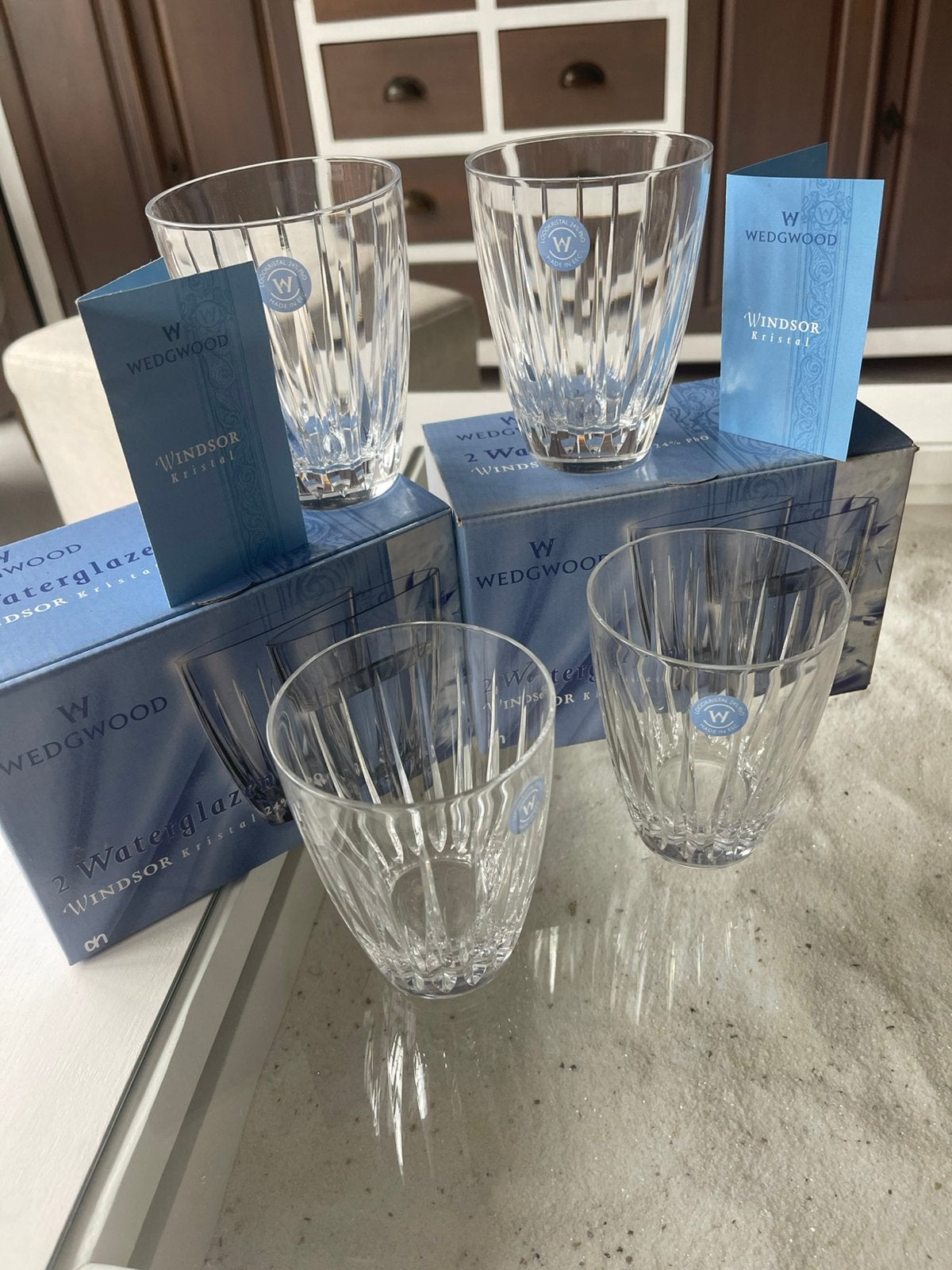 WEDGWOOD WINDSOR kristallen Waterglazen Nooit gebruikt, Ophalen of Verzenden