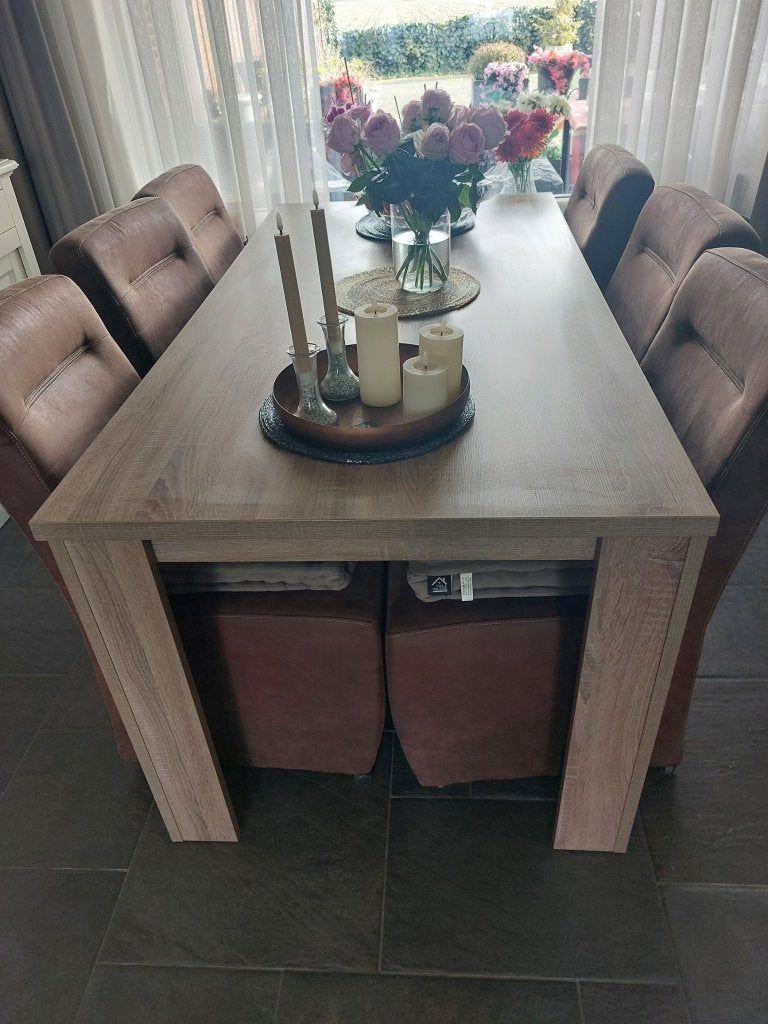 Mooie eettafel (180x90cm), Huis en Inrichting, Zo goed als nieuw, Vijf personen of meer, 150 tot 200 cm, Rechthoekig