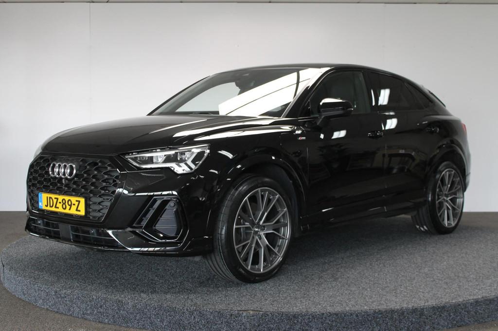 Audi Q3 Sportback 45 TFSI e S-line Edition|Rijklaar prijs|Ca, 12 maanden, Gebruikt, Leder en Stof, Zwart