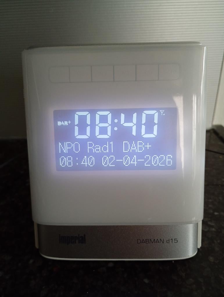 Imperial DABMAN D15 Wekkerradio Wit, Audio, Tv en Foto, Radio's, Ophalen of Verzenden, Zo goed als nieuw, Radio