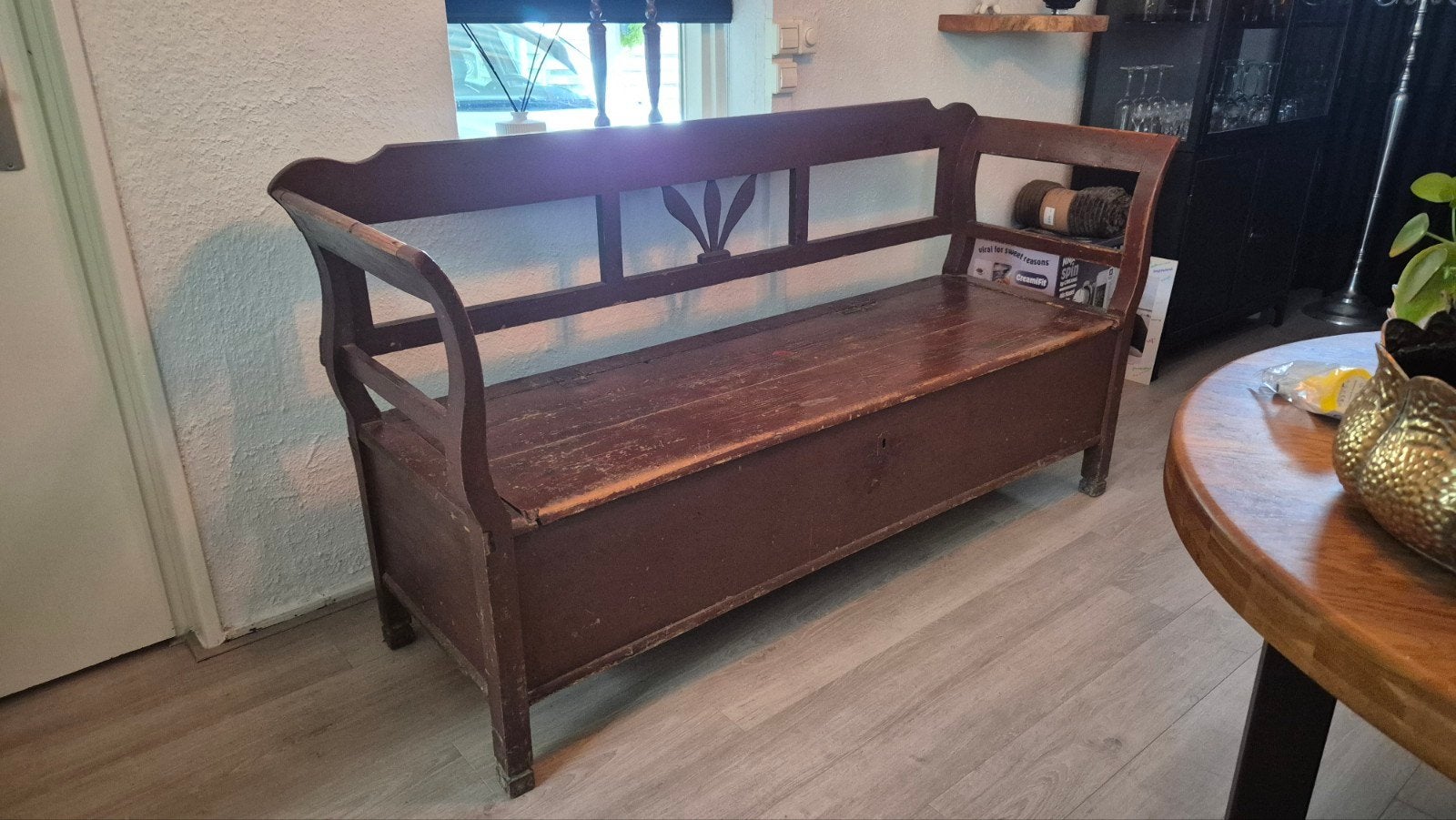 antieke klepbank inclusief kussens, Antiek en Kunst, Ophalen