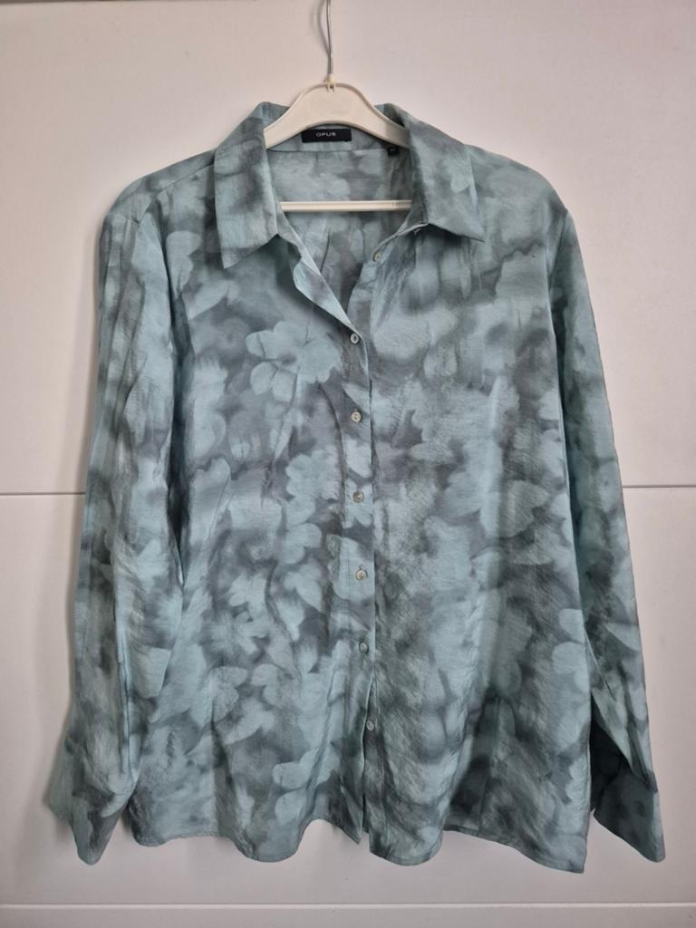 Opus Blouse met Bloemenprint - Maat M (40), Maat 38/40 (M), Blauw, Ophalen of Verzenden, Zo goed als nieuw