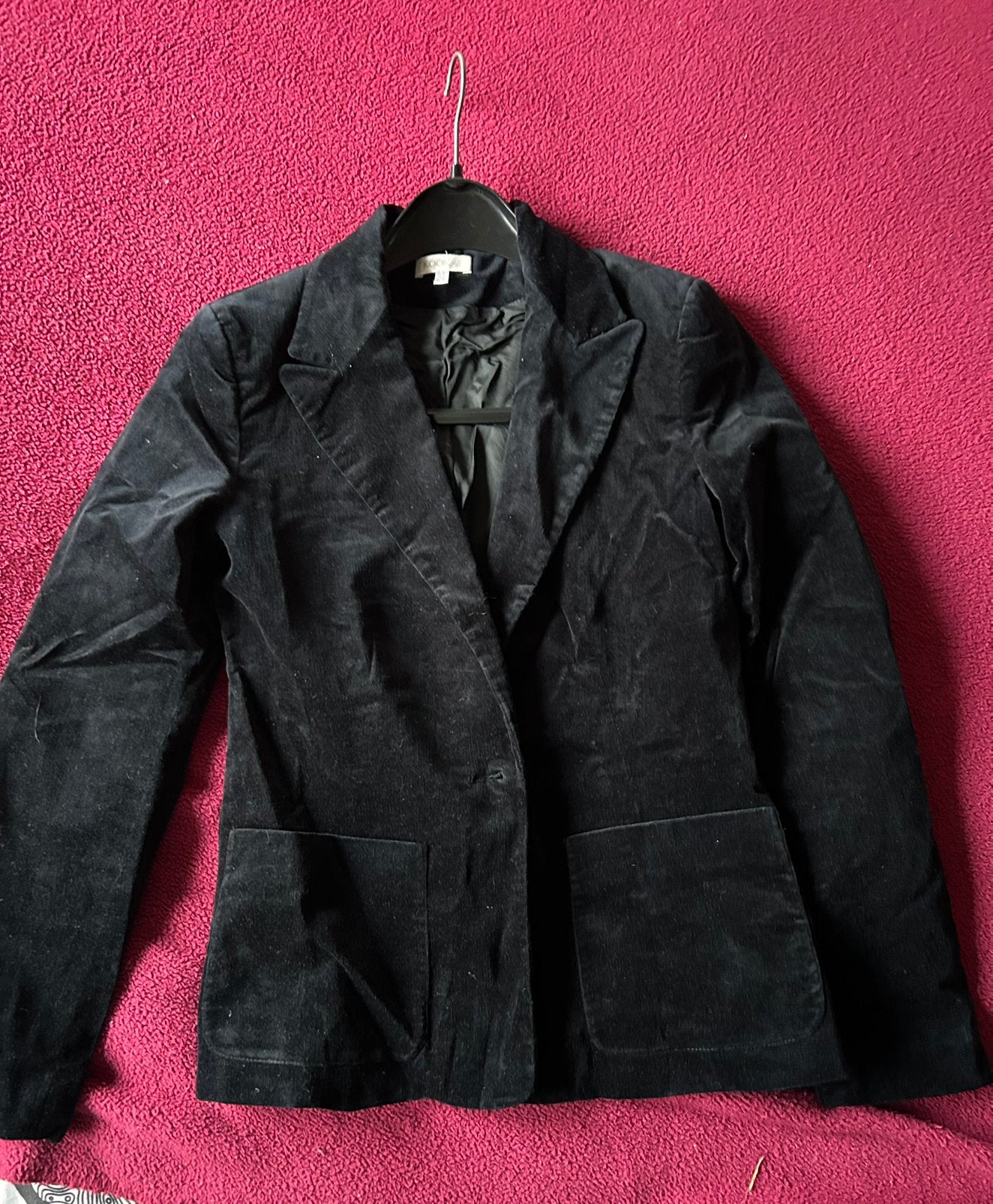 Prachtig velours colbertje van Kookai 36/38, Zwart, Ophalen of Verzenden, Jasje, Maat 36 (S)