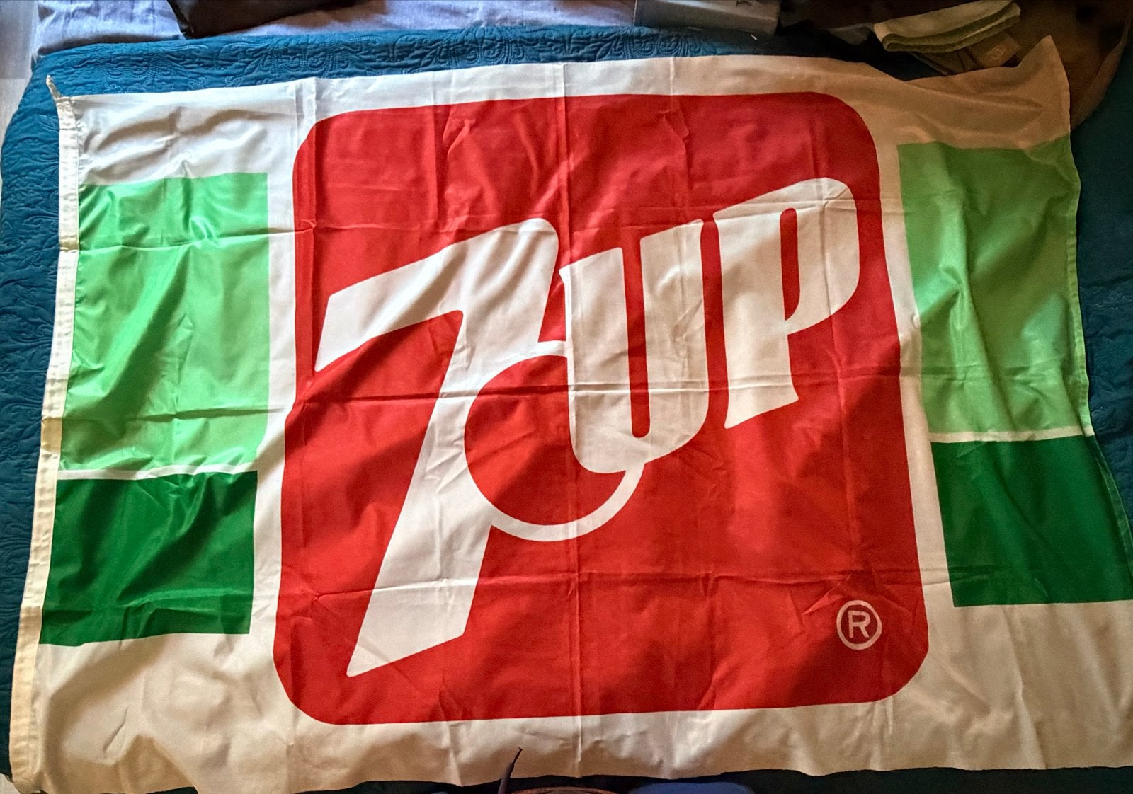 Oud logo 7Up vlag (nieuw), Ophalen of Verzenden, Nieuw