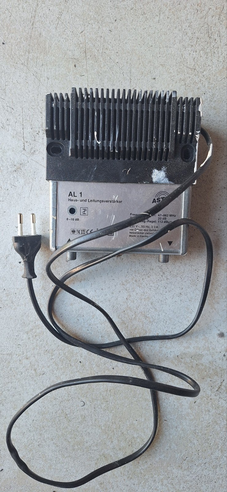 Astro AL 1 Huis- en Leidingversterker 20 dB, Overige merken, Ophalen of Verzenden, Minder dan 60 watt, Gebruikt