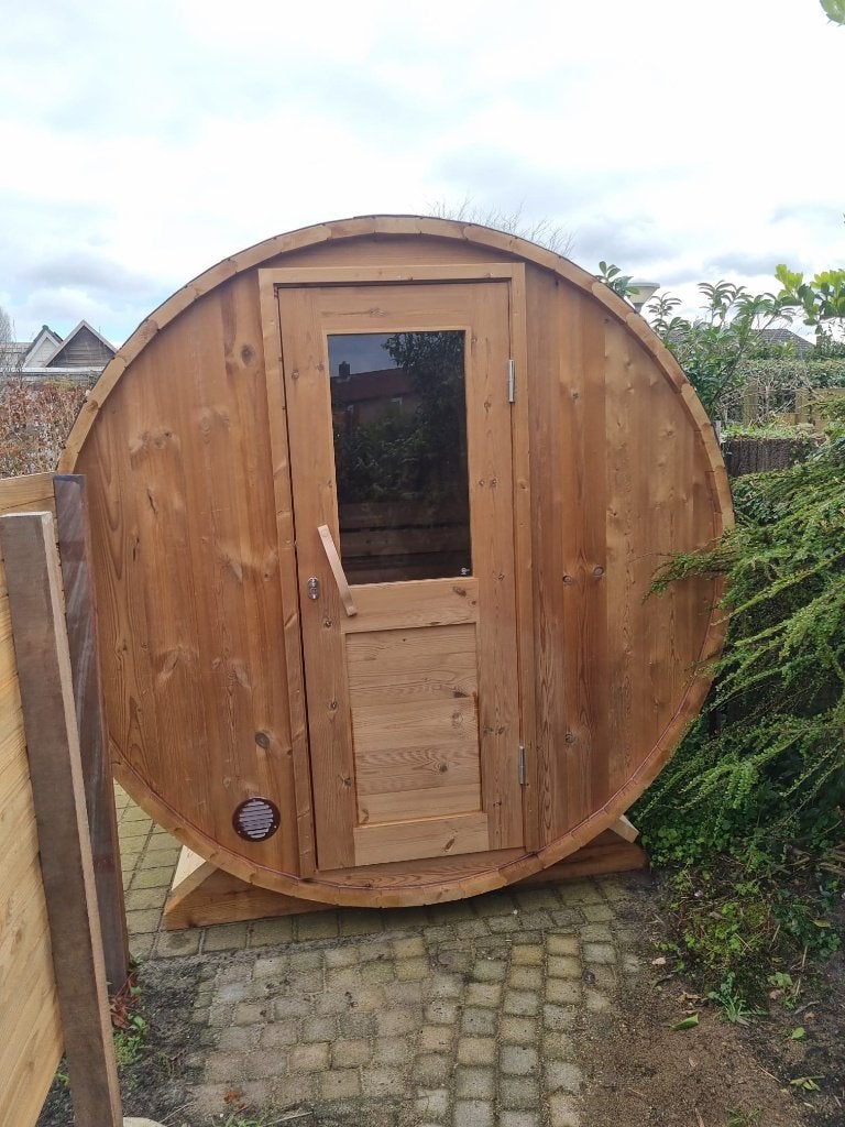 Sauna Barrel 1.60M 2 persoons 230V, Ophalen of Verzenden, Nieuw, Fins of Traditioneel, Complete sauna