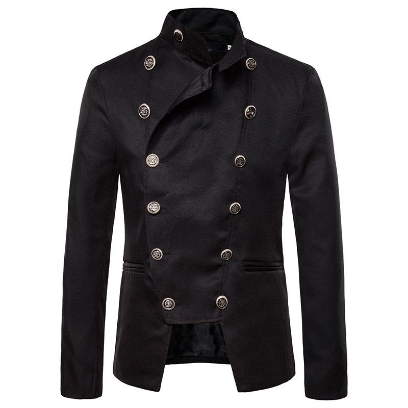 Heren stijlvol double breasted zwart colbert / mannen blazer, Kleding | Heren, Verzenden, Nieuw, Overige maten, Zwart