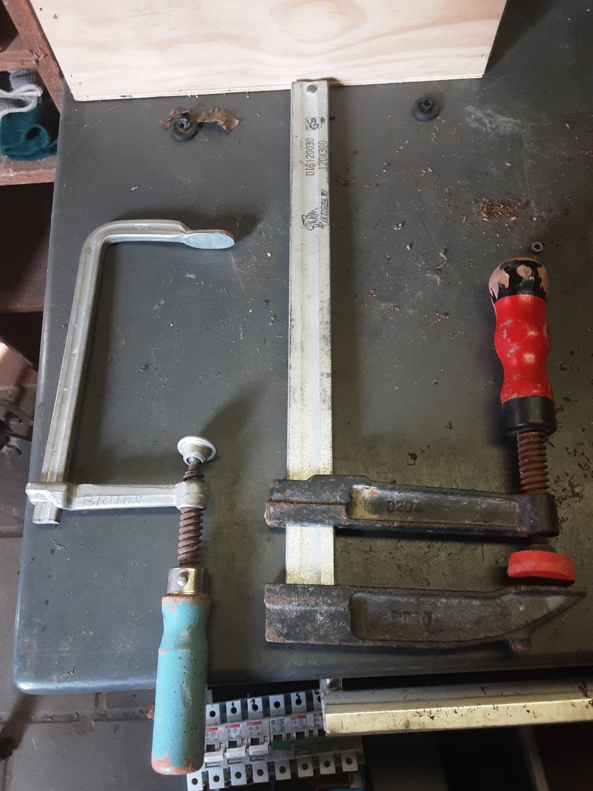 Set van 2 lijmklemmen (40 cm en 20 cm), Ophalen of Verzenden, Gebruikt, Klem, Overige merken