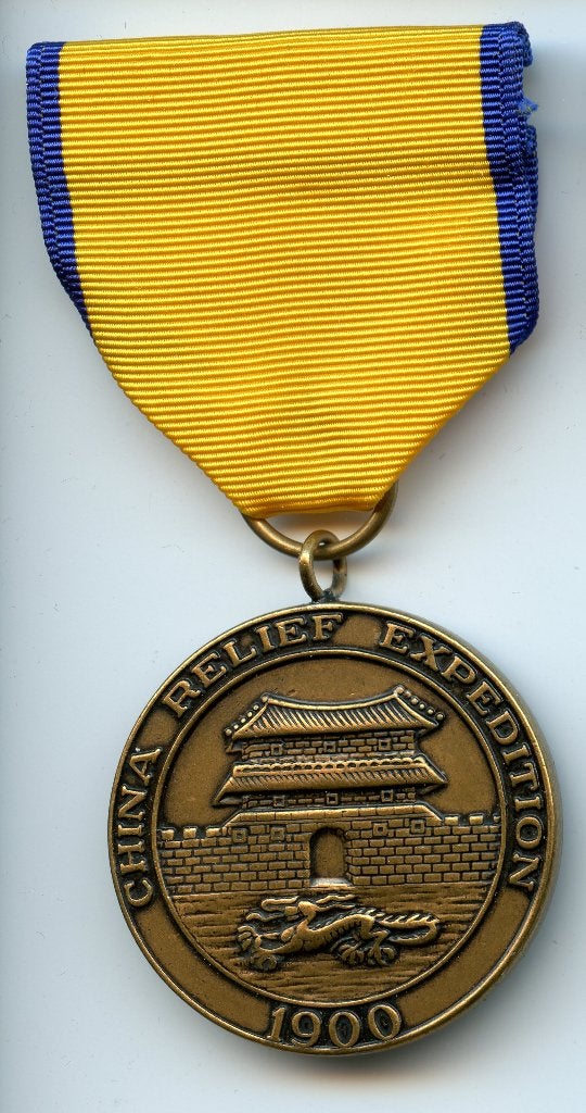 US Navy China Relief Expedition Campaign Medal, Verzamelen, Verzenden, Marine, Amerika, Lintje, Medaille of Wings