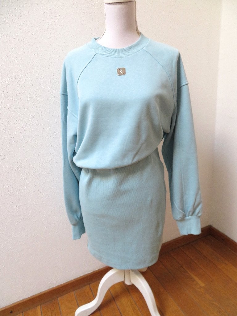 B19 Nieuwe originele Nikkie sweat jurk blauw 38, Maat 38/40 (M), Blauw, Nieuw, Ophalen of Verzenden