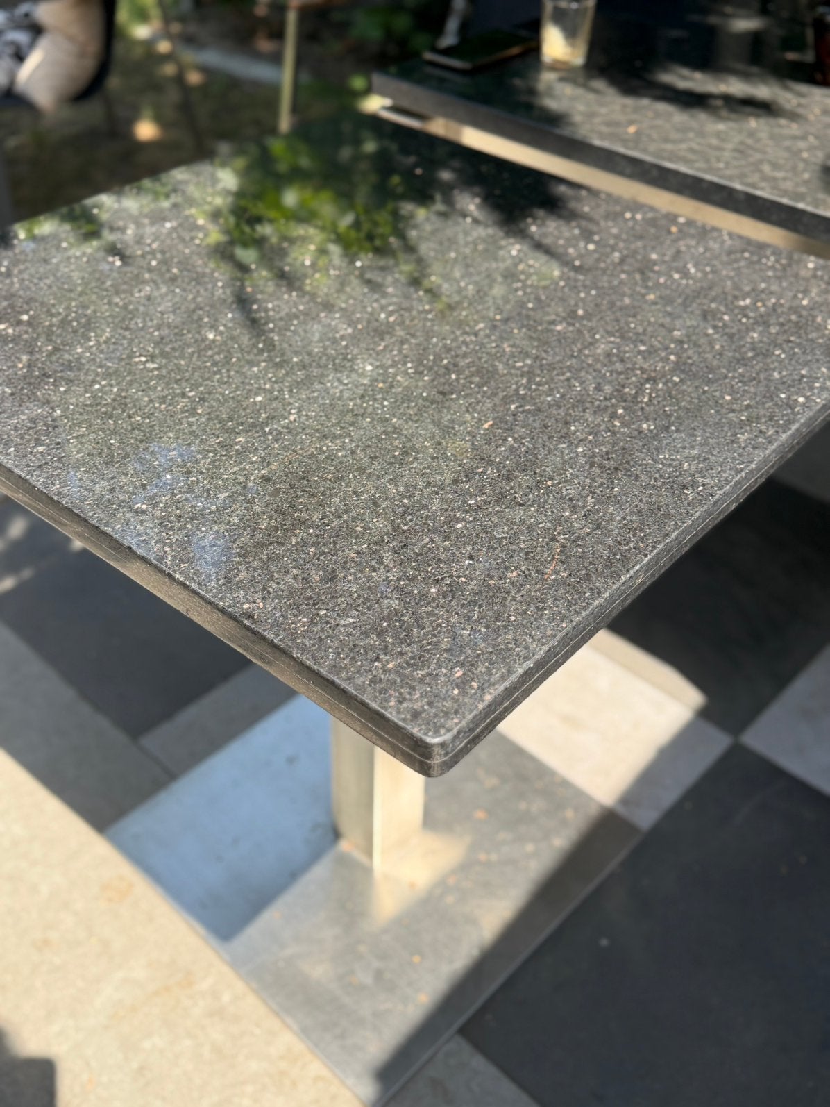 Granieten tuin-/balkontafel/Impala Black (Nero Impala), Ophalen, Zo goed als nieuw, Overige materialen