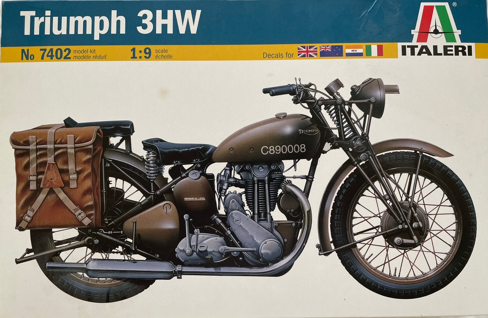 Italeri Triumph 3HW Militaire Motorfiets Modelbouwkit, Italeri, Nieuw, Ophalen of Verzenden, Groter dan 1:32