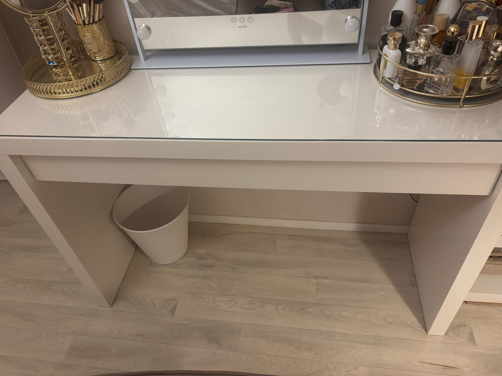 IKEA Malm bureau/kaptafel 120x41 cm met kleine gebreken, Ophalen, Opbergruimte, Gebruikt, IKEA