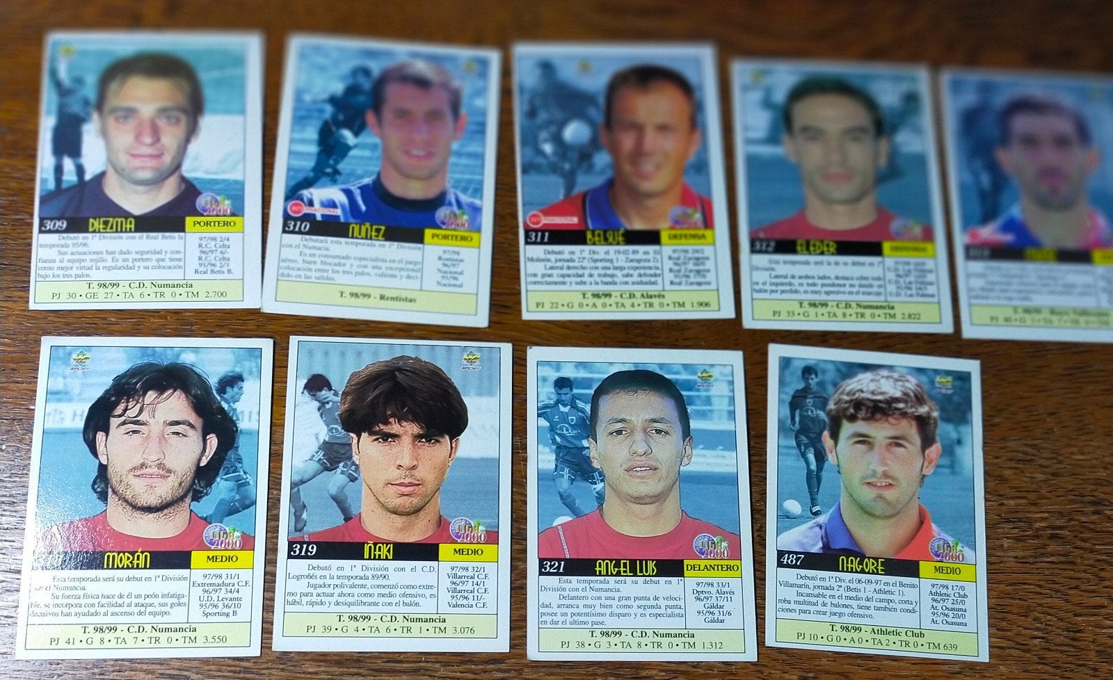 Voetbal Spelerskaarten CD Numancia (1998-1999), Verzamelen, Ophalen of Verzenden