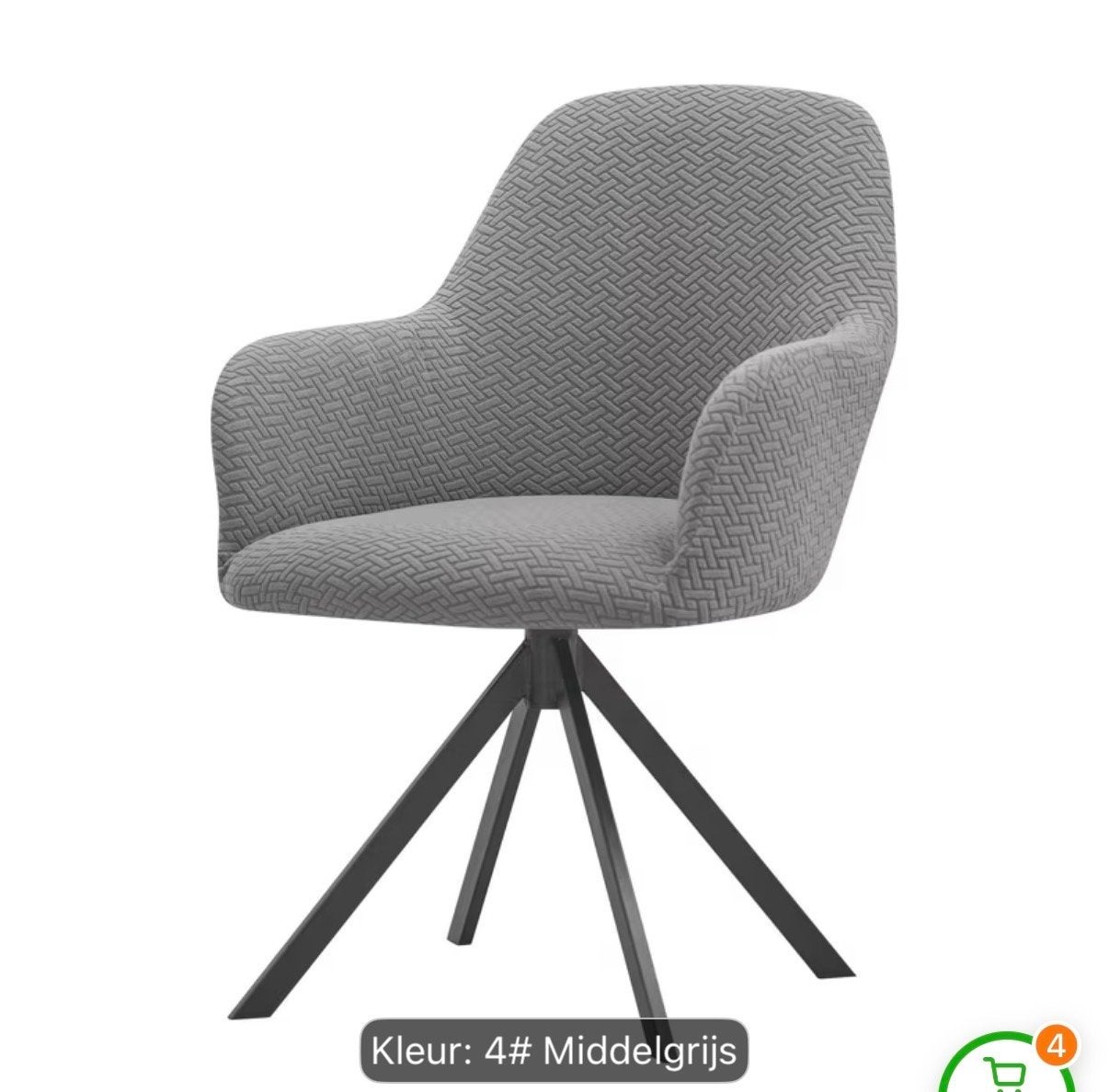 4x Moderne Elastische Fauteuilhoes - Middelgrijs, Huis en Inrichting, Woonaccessoires | Plaids en Woondekens, Nieuw, Ophalen of Verzenden