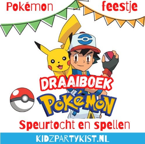 Pokemon Kinderfeestje draaiboek, speurtocht & spelletjes, Ophalen, Zo goed als nieuw