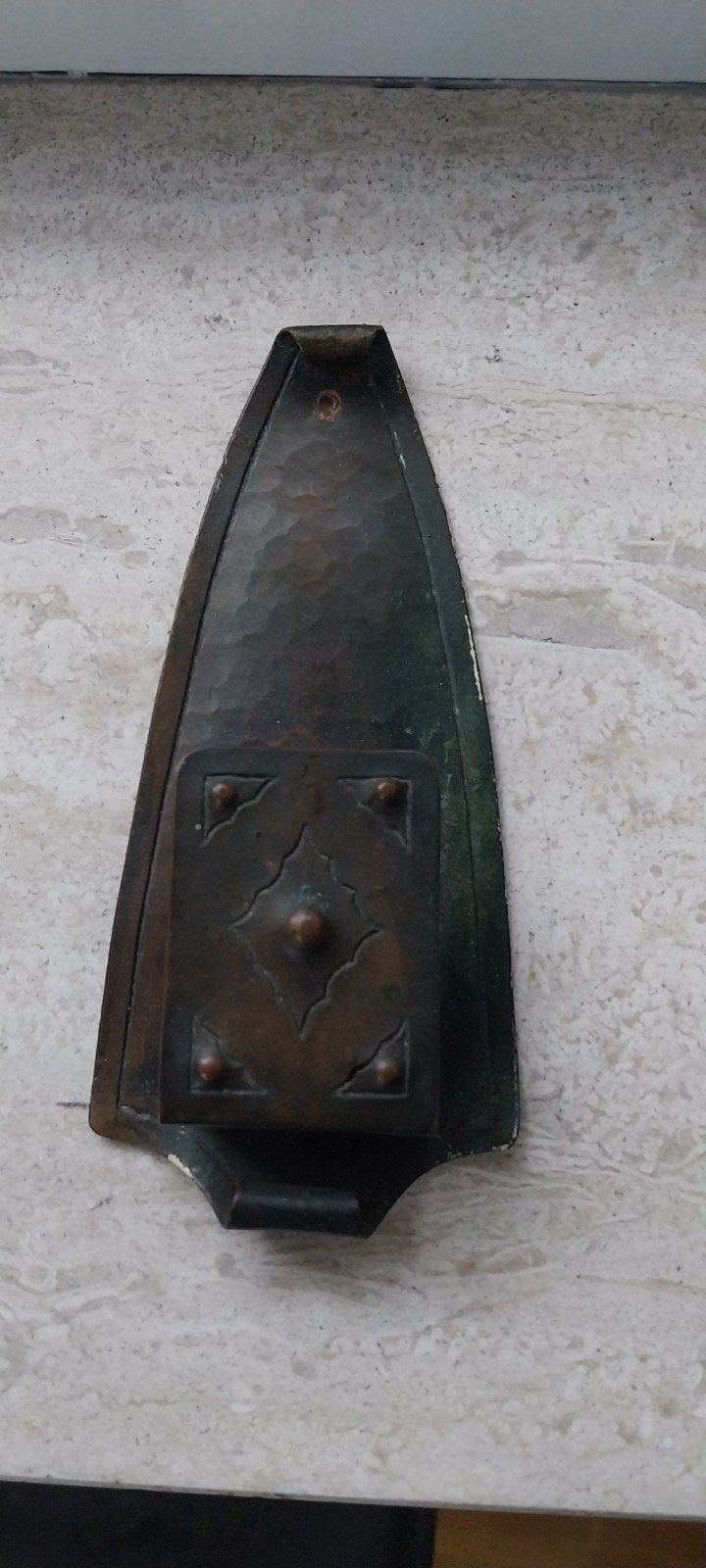Antieke koperen luciferhouder, Ophalen of Verzenden