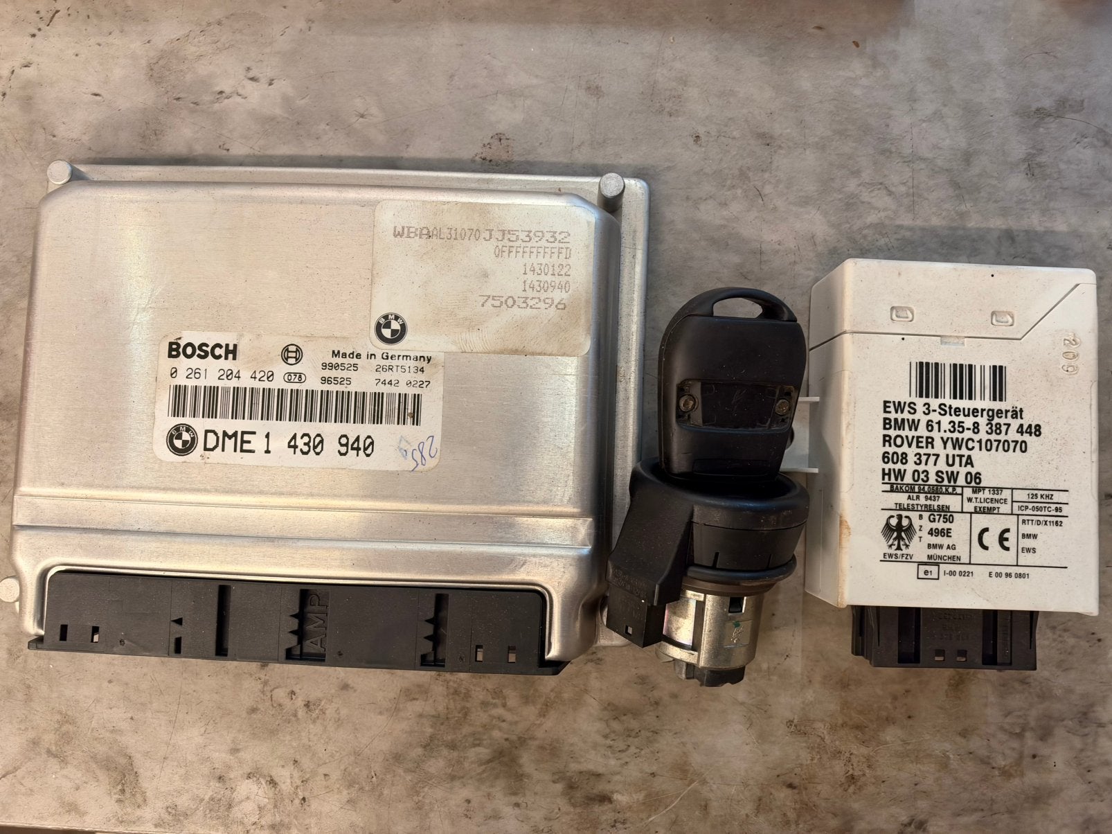 Bmw e46 318i DME compleet met ews en sleutel, Ophalen of Verzenden, Gebruikt