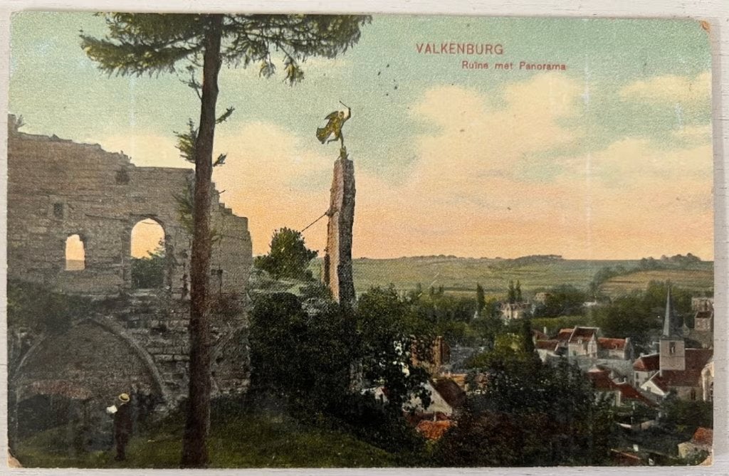 Oude Ansichtkaart - Valkenburg - Ruïne met Panorama, Ophalen of Verzenden, Voor 1920, Gelopen, Limburg