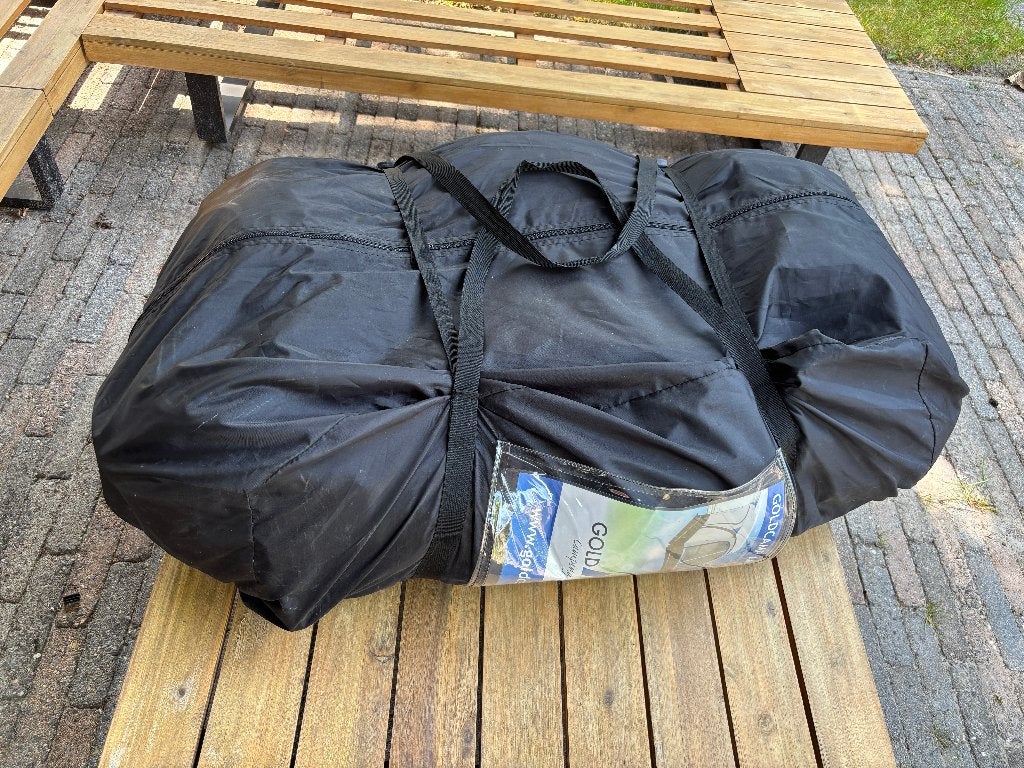 Kleine opblaasbare voortent, Goldkamp Armada Air, Ophalen, Gebruikt