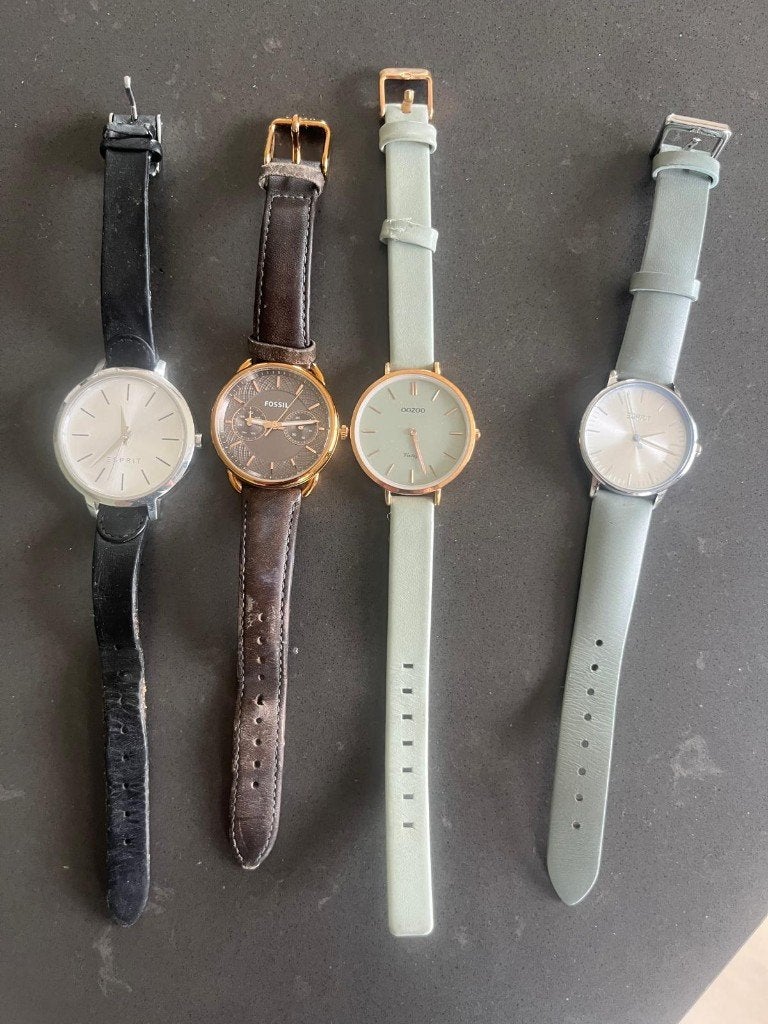 4 stuks dameshorloges, Sieraden, Tassen en Uiterlijk, Horloges | Dames, Overige materialen, Esprit, Ophalen of Verzenden, Leer