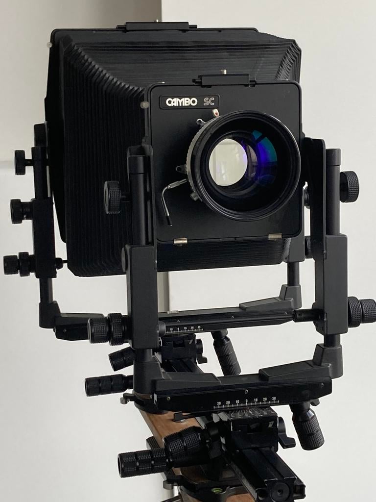 Cambo 8x10” camera + sironar-n f6,8 360mm stand. +filmhouder, Ophalen, Gebruikt