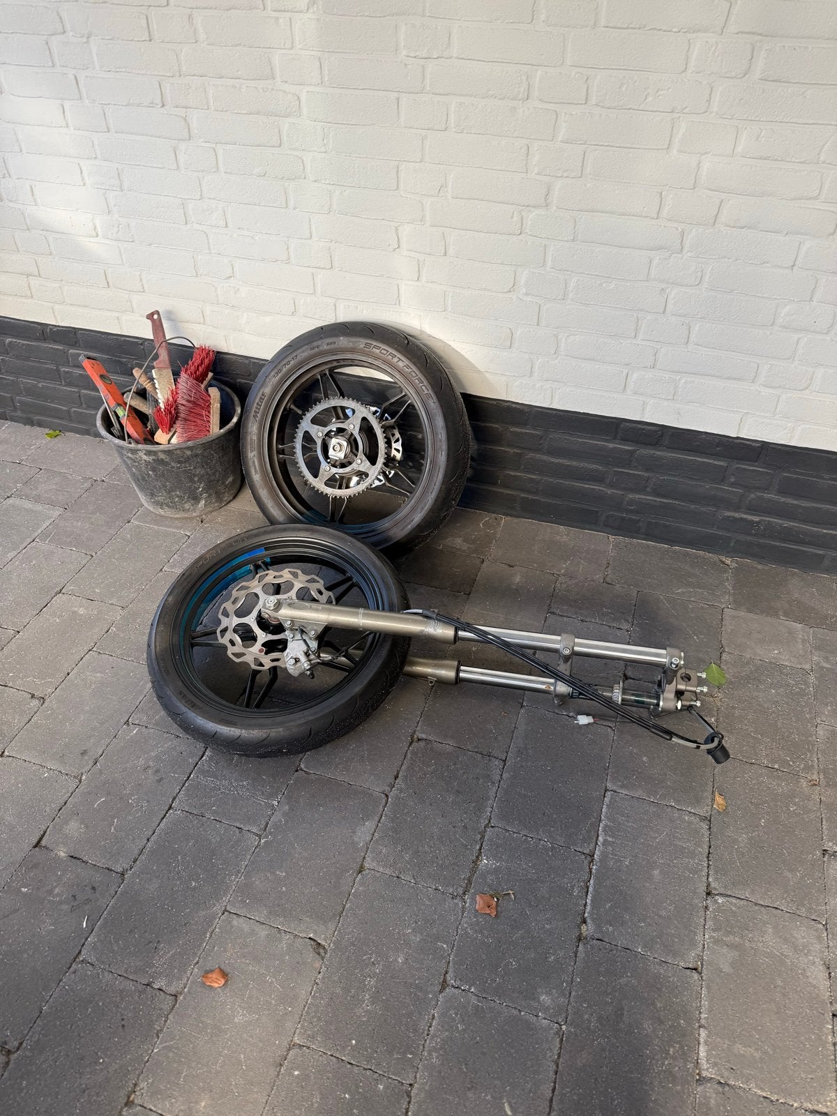 Telescopische voorvork Beta50 en stergietwielen met schijven, Ophalen of Verzenden, Gebruikt